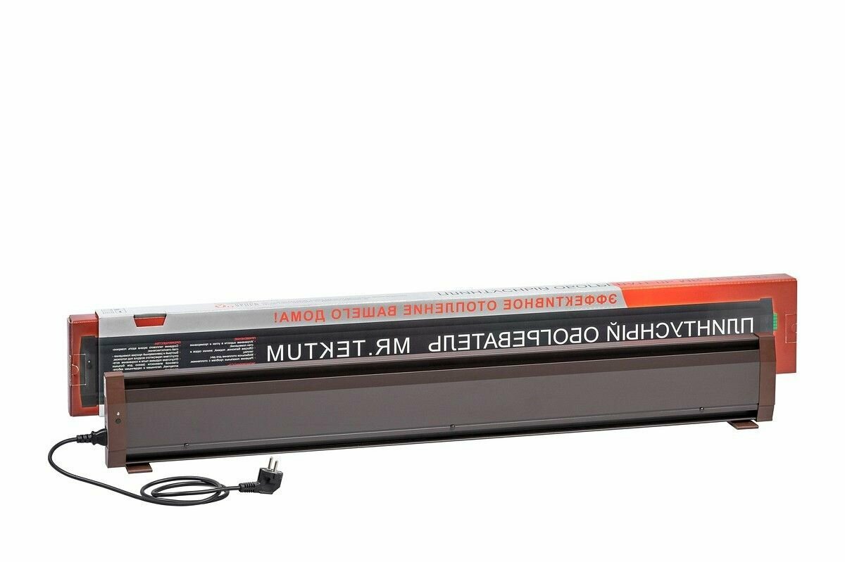 Плинтусный обогреватель Mr.Tektum Smart 21м 900Вт темно-коричневый подключение слева