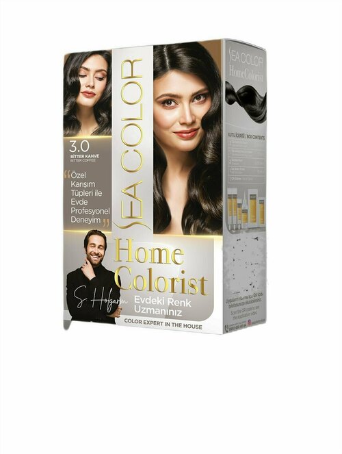 SEA COLOR Набор для окрашивания волос HOME COLORIST HAIR DYE KIT 3.0 Горький кофе