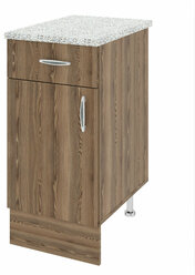Кухонный модуль настенный 40 х 29 х 67.6 см коричневый навесной кухонный шкаф для посуды в цвете Дуб Шато, Феликс