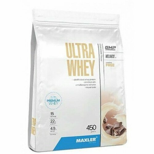 Ultra Whey Protein 450 gr bag, 15 порции(й), шоколад сывороточный протеин ultra whey 750г солёная карамель