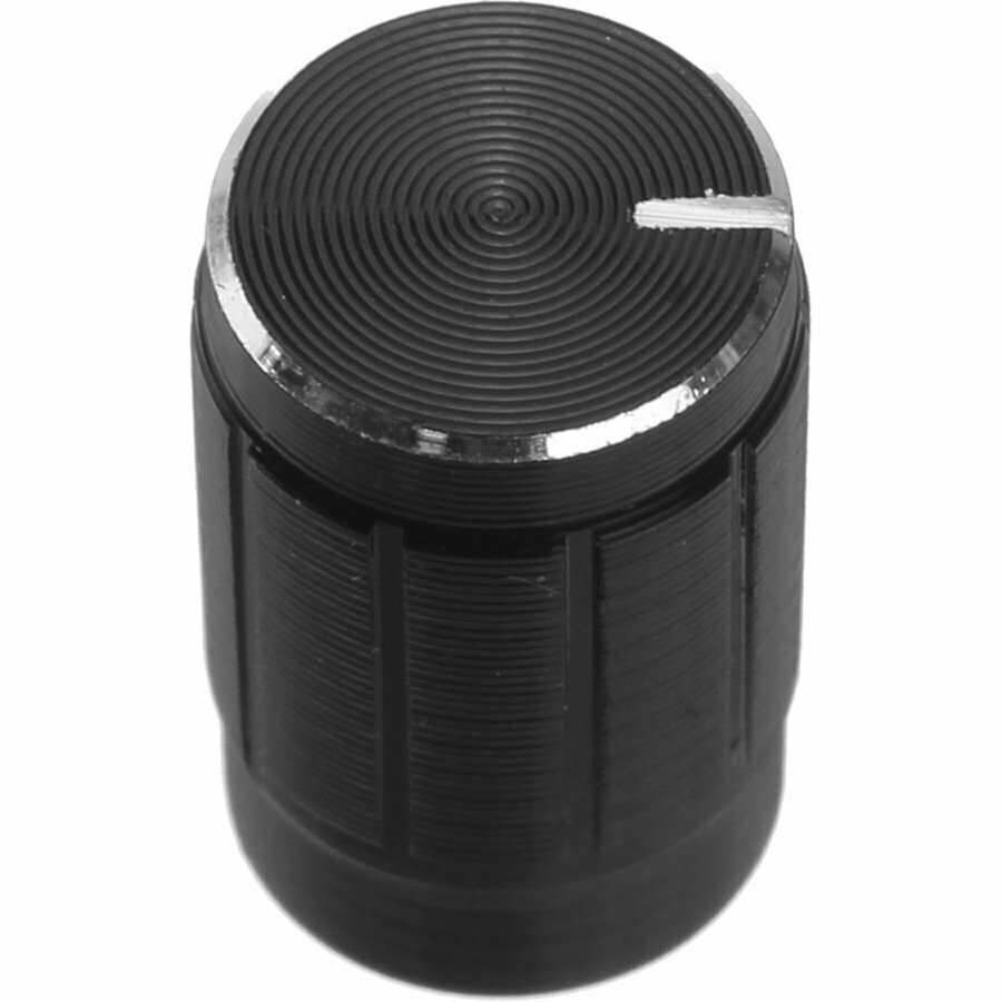 Ручка для переменного резистора на вал 6мм D10x15мм, черная