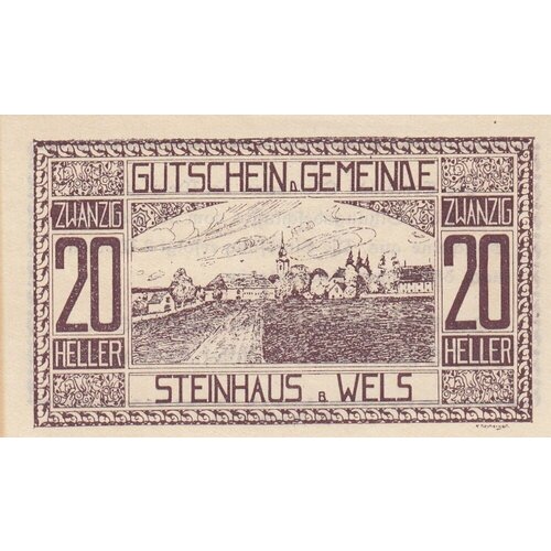 Австрия, Штайнхаус-бай-Вельс 20 геллеров 1920 г. австрия альтенбург бай перг 20 геллеров 1920 г 2