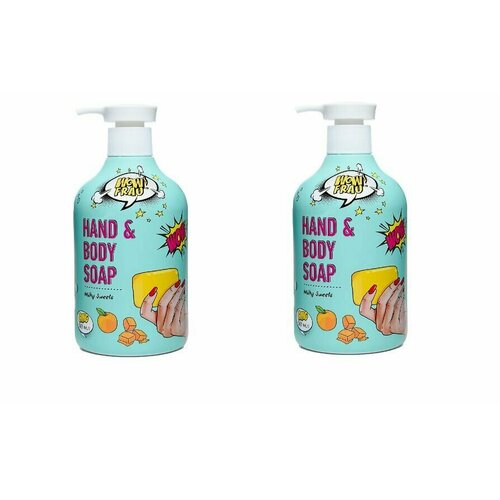WOW FRAU Мыло для рук и тела Milky Sweets, 500 мл - 2 шт