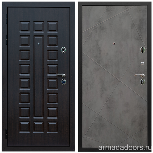 Входная дверь Армада Сенатор МДФ 16 мм ФЛ-183 Венге; МДФ 10 мм ФЛ-291 Бетон тёмный дверь входная стальная металлическая сенатор black cisa фл 290 бетон светлый