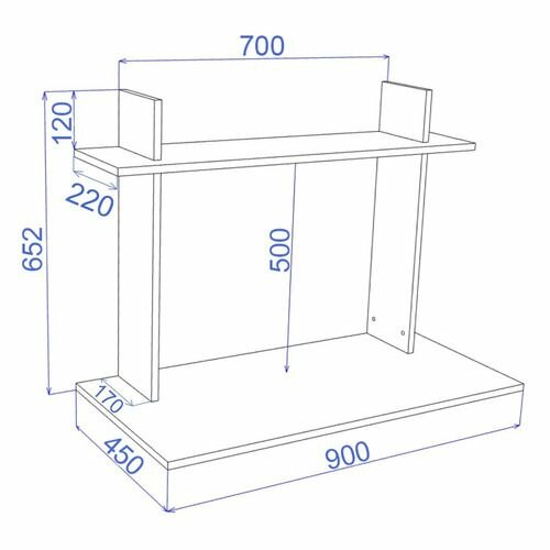 Стол подвесной мэрдэс СтТ1, ЛДСП, белый