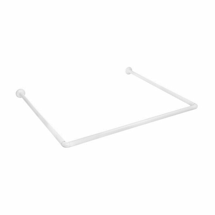 фото Карниз для ванной 90-90-90 см угловой Zalel, белый (З)