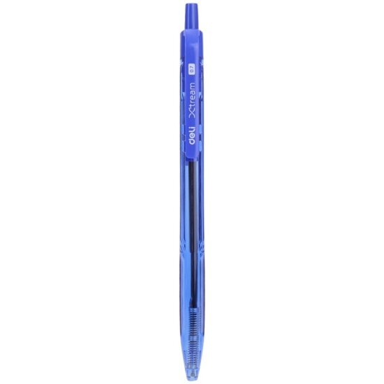 Ручка шариковая DELI EQ02130 X-tream авт. 0.7мм синий синие чернила - фотография № 1