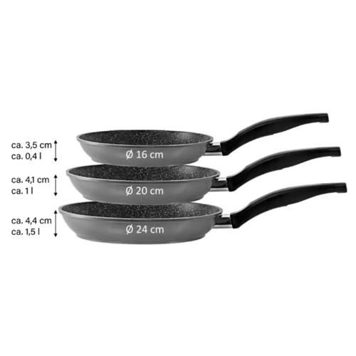 Набор сковородок STONELINE с диаметром 16/20/24 см, Германия