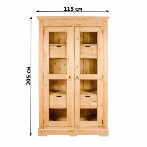 Шкаф для посуды ФАР-3 старение/воск 115х57х205 см