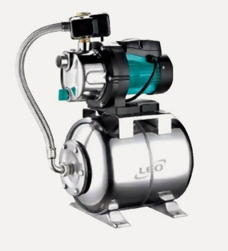 Изображение товара Станция насосная LEO EKJ-1202SSA5 (с баком из нержавеющей стали)