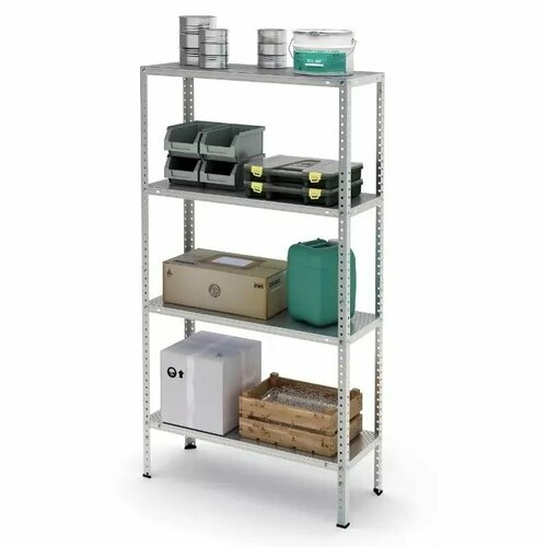 Стеллаж металлический оцинкованный 1500х300х750 с усиливающими уголками