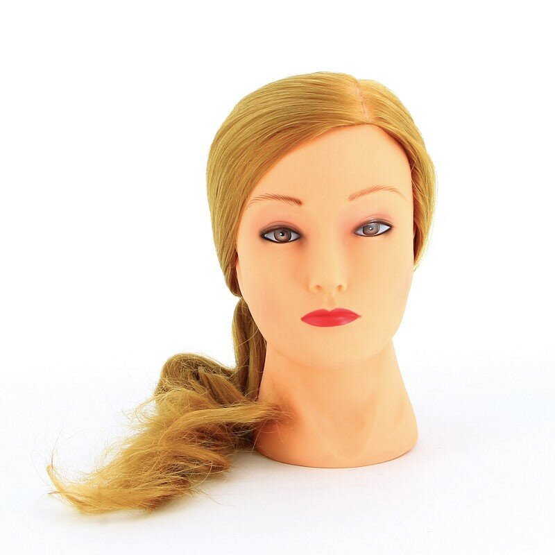 Голова-манекен учебная "блондинка" для парикмахеров DEWAL - фото №2