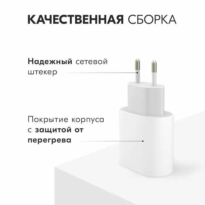 Портативное быстрое зарядное устройство с портом Type-C для iPhone, Xiaomi, Huawei, Samsung, Google, iPad и др