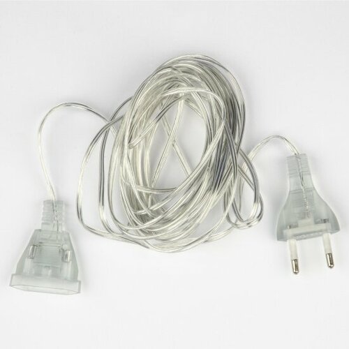 Удлинитель для подключения гирлянд Uniel UCX-Y25/10W-300 CLEAR, 3м. 10 Вт. Тип Y25. Прозрачный, UL-00009938 серебристый, бесцветный