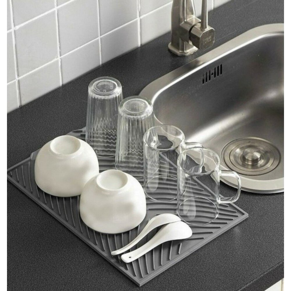 Силиконовый коврик для сушки посуды 43Х33СМ
