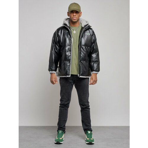 фото Кожаная куртка mtforce, размер 54, черный