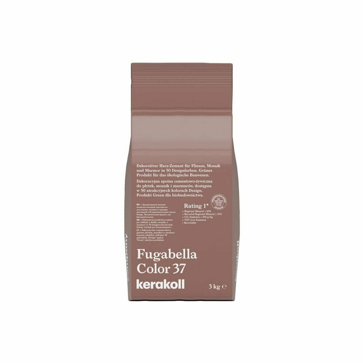 Цементно-Смоляная затирка Kerakoll Fugabella Color цвет 37 3 кг