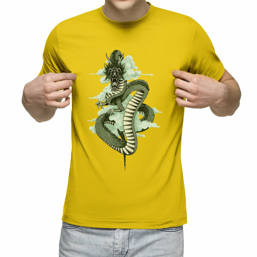Футболка Us Basic, размер S, желтый мужская футболка аниме дракон m зеленый
