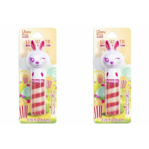 Lip Smacker Блеск для губ Lippy Pals Gloss Hopping Caramel Corn, 8.4 г, 2 штуки