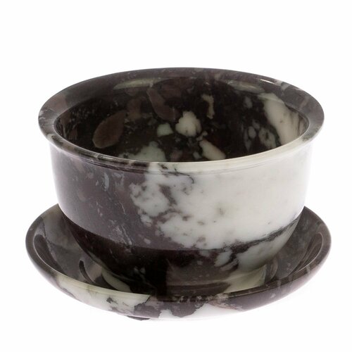 Чайная пиала и блюдце из мрамора 124935 8544₽