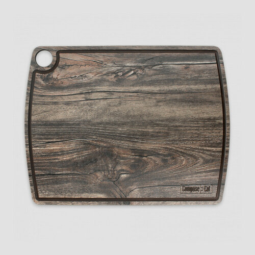 Доска разделочная композитная c желобом, 36х28см, дуб мореный DRJ3662830634KL6 Fashion