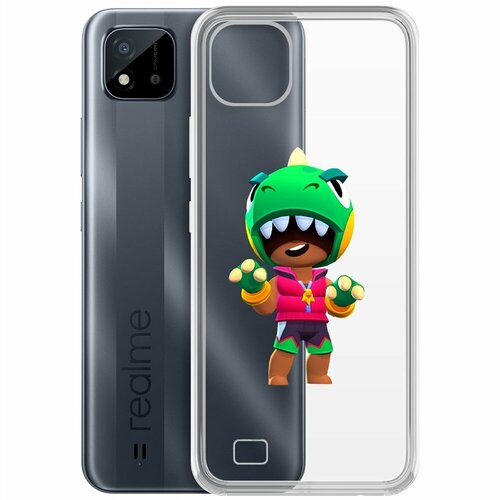 Чехол-накладка Clear Case Brawl Stars-Дино Леон для Realme C11 (2021) чехол накладка clear case brawl stars ворон для realme c11 2021