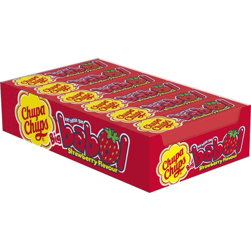 Жевательная резинка Chupa Chups Big babol со вкусом клубники, 21 г, 24 шт. в уп. - фотография № 3