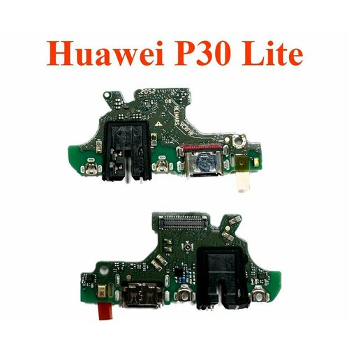 Плата (шлейф) зарядки, нижняя плата для Хуавей Huawei P30 Lite, Honor 20S, Nova 4e с разъемом зарядки, микрофоном