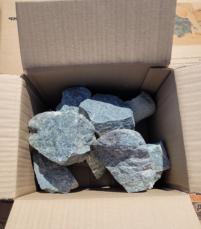 Нефрит колото-шлифованный высший сорт камни для бани и сауны (фракция 7-14 см) упаковка 10 кг - фотография № 4