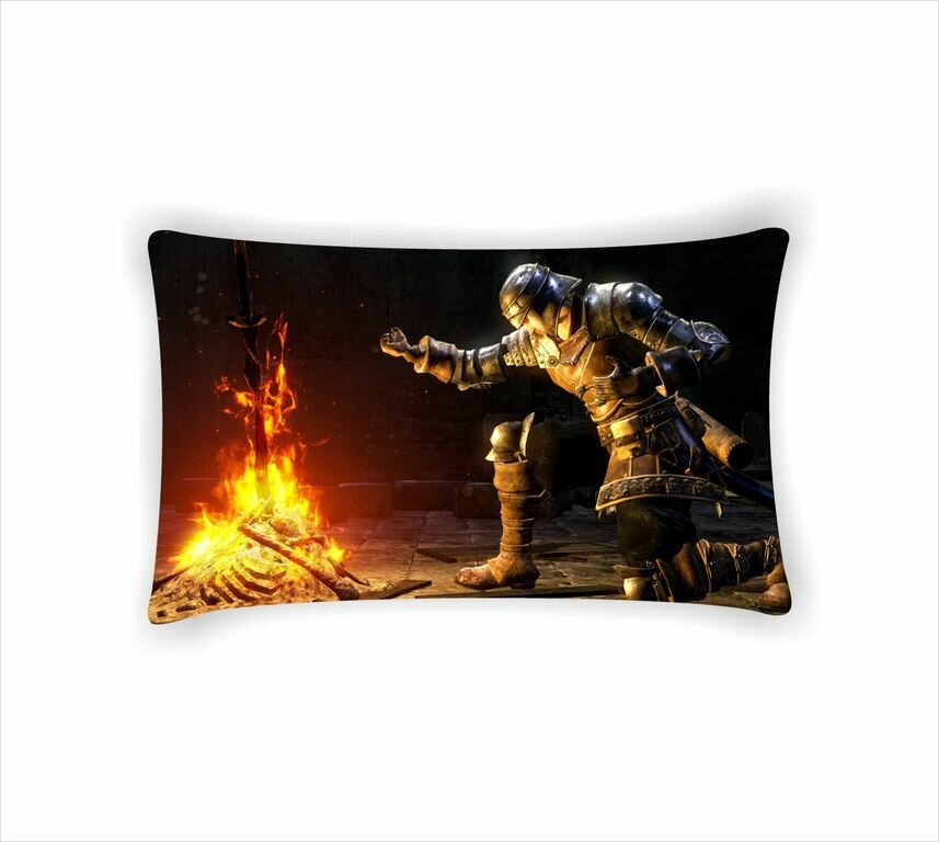 Подушка по игре Dark Souls, Дарк Соулс №10, С двух сторон