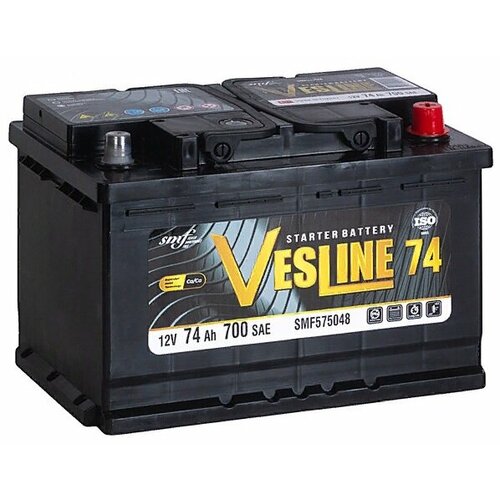 Аккумулятор автомобильный Vesline 74 А/ч 700 A обр. пол. Евро авто (278x175x190) SMF575048