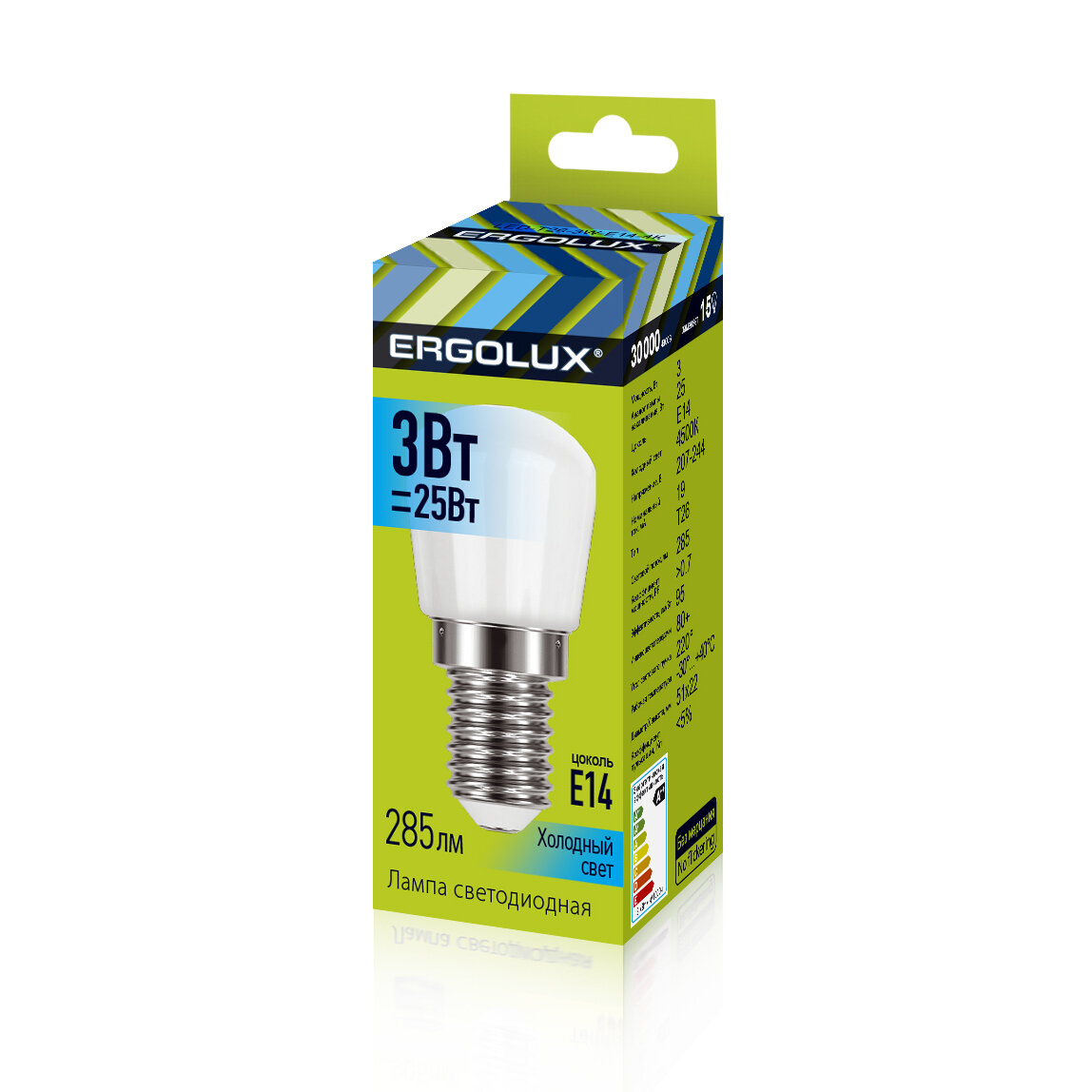 Светодиодная лампа Ergolux LED-T26-3W-E14-4К