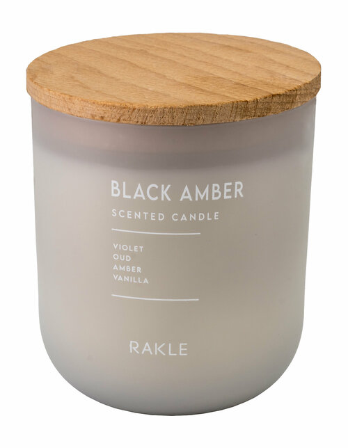 RAKLE Black Amber Свеча ароматическая в подарочной упаковке, 300 г.