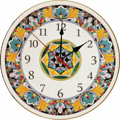 Рус-Арт Декоративные настенные керамические часы 40 см (Ч-4011)