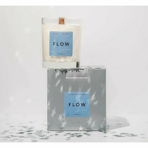 Свеча ароматическая Термальный источник Flow Поток Seasalt + Cardamon, 250 мл