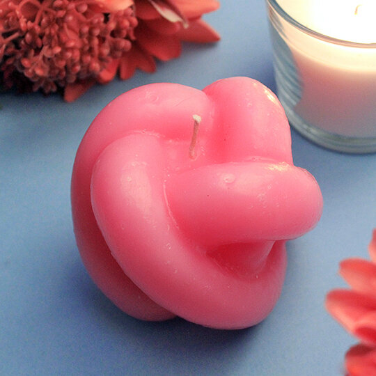 фото Свеча ручной работы 'Florence' (разные цвета) / Розовый
