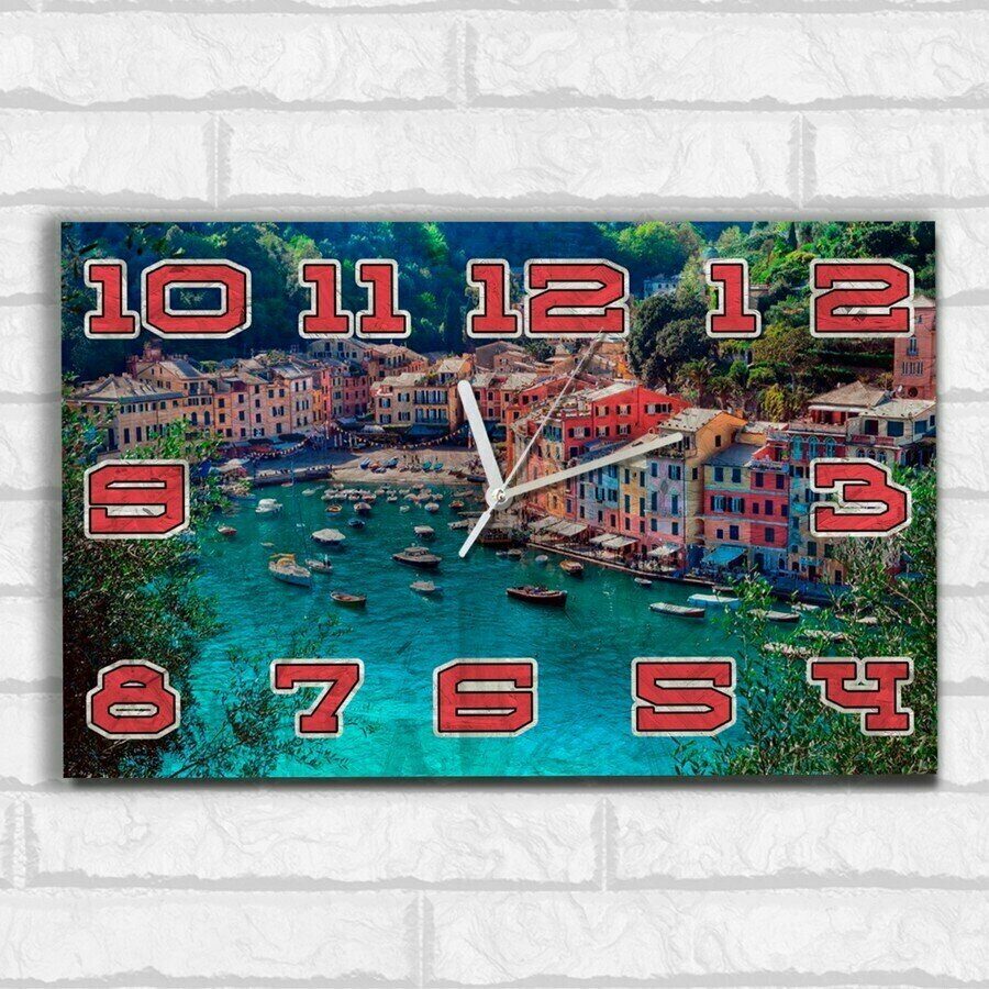 Настенные бесшумные часы ОСП, путешествия Italia - 5286