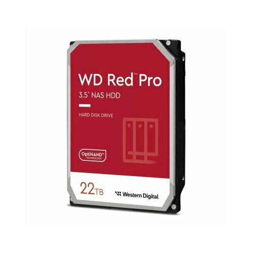 Western Digital Жесткий диск 22ТБ Western Digital Red Pro WD221KFGX, 7200об./мин, 512МБ (SATA III) (oem) жесткий диск hpe 1 х 2тб sata 7200об мин 2 5