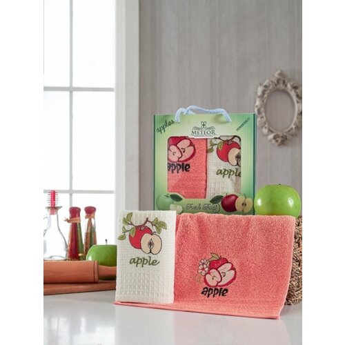 9659-Яблоко М (30х50)х2шт в коробке Набор кухонный Метеор