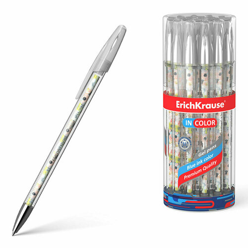 Ручка ERICH KRAUSE 143878, комплект 24 шт. ручка гелевая erich krause incolor rough native синяя игольчатый узел 0 5 мм линия письма 0 4 мм 48785