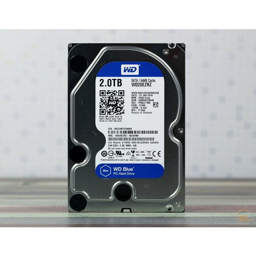 Жесткий диск 2Тб WD Blue 64Мб 2TB WD Blue (Serial ATA III, 5400 rpm, 254Mb buffer)