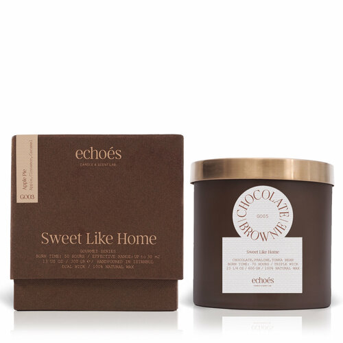 CHOCOLATE BROWNIE Средняя свеча в стекле, ECHOES