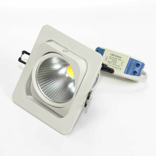 Светодиодный светильник встраиваемый 120.1 series white housing BW132 (10W,220V, day white)