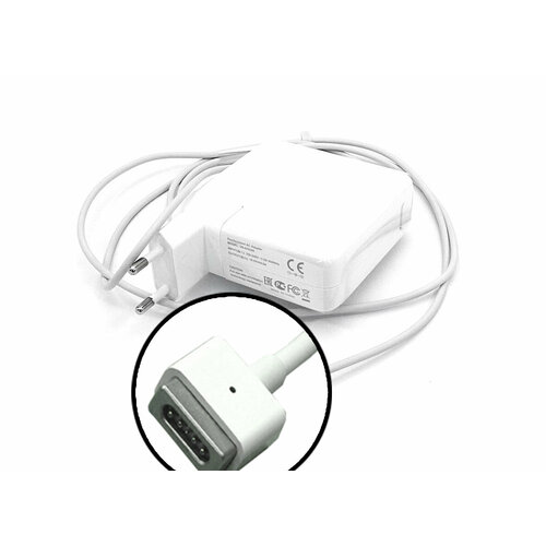 Блок питания (сетевой адаптер) для ноутбуков Apple 18.5V 4.6A 85W MagSafe T-shape белый, в розетку блок питания сетевой адаптер для ноутбуков apple 16 5v 3 65a 60w magsafe t shape белый в розетку