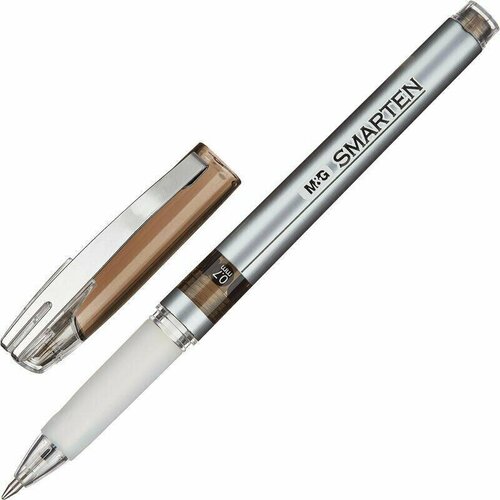 Ручка гелевая неавтоматическая M&G Smarten черная толщина линии 0.5 мм, 1743338