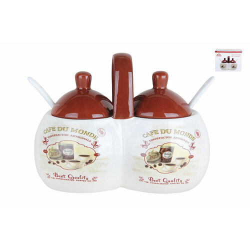 Банка для специй двухсекц. кофе