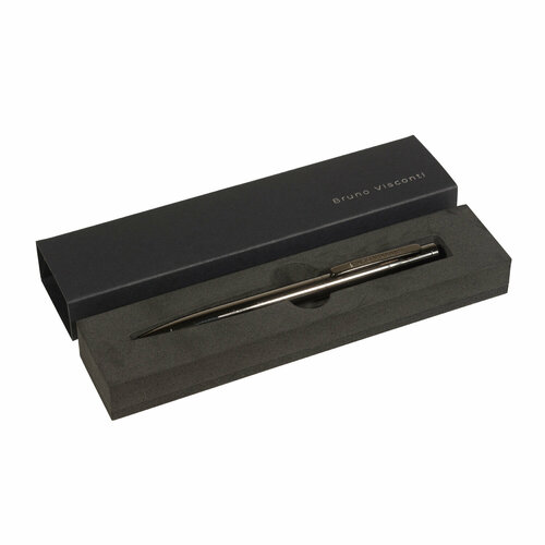 Ручка FIRENZE В подарочном футляре, 1.0 ММ, синяя (корпус черный вороненая сталь, футляр черный)