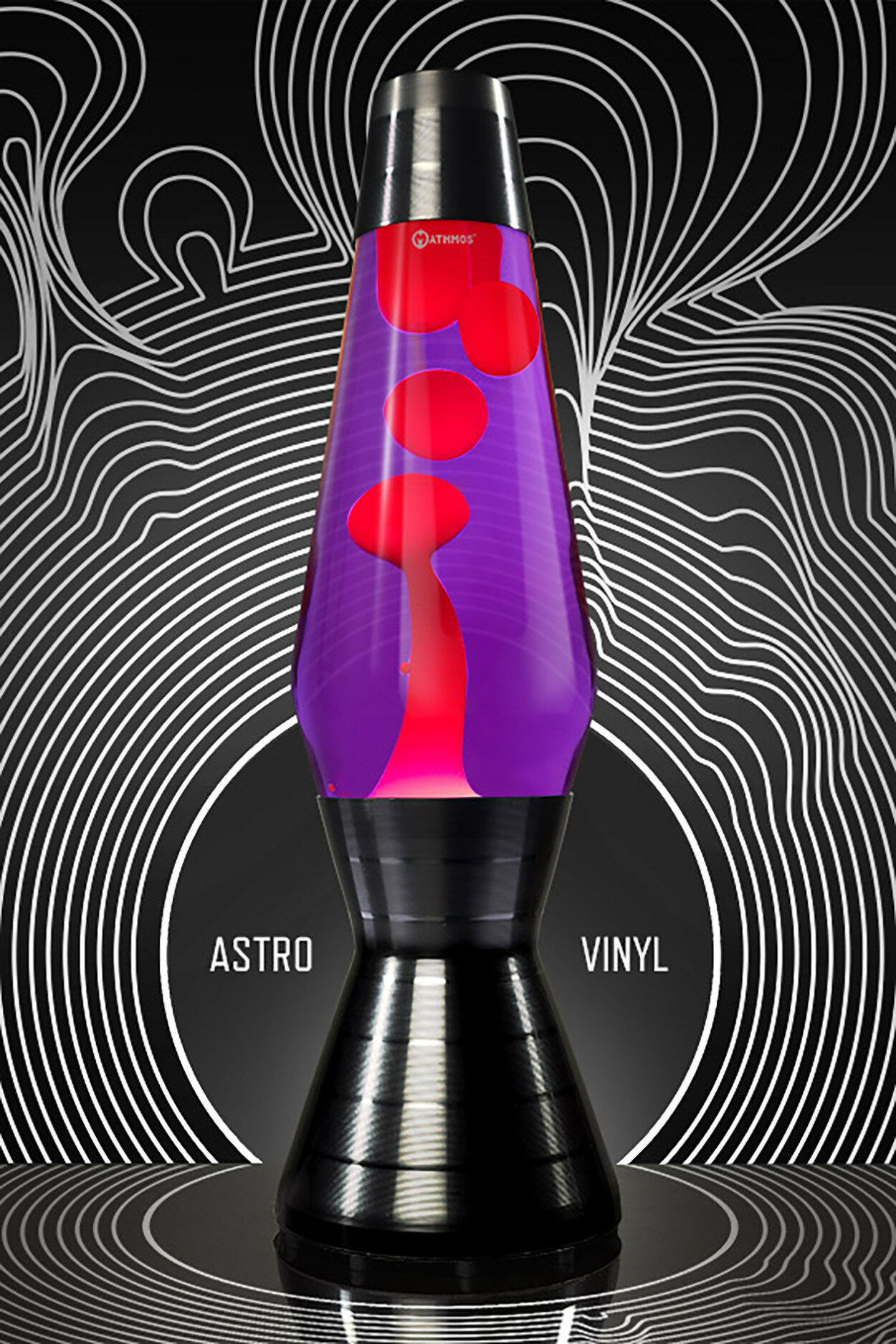 Лава-лампа Mathmos Astro Vinyl Красная/Фиолетовая