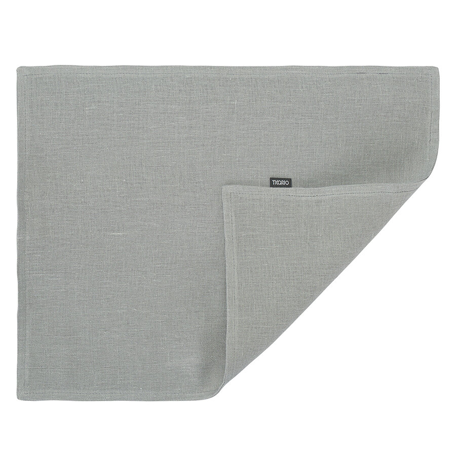 Салфетка под приборы из стираного льна серого цвета из коллекции Essential, Tkano, TK22-PM0002