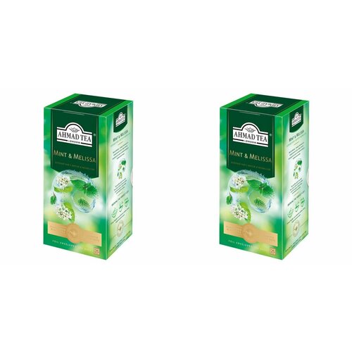 Ahmad Tea Чай в пакетиках Мята-Мелисса, зеленый, 25 шт, 2 уп